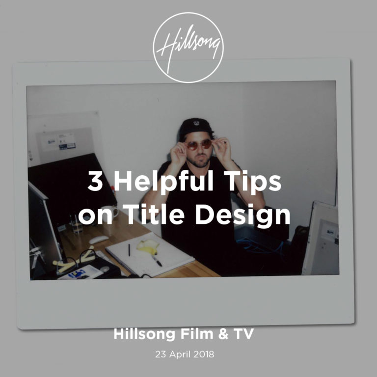 3 Helpful Tips on Title Design