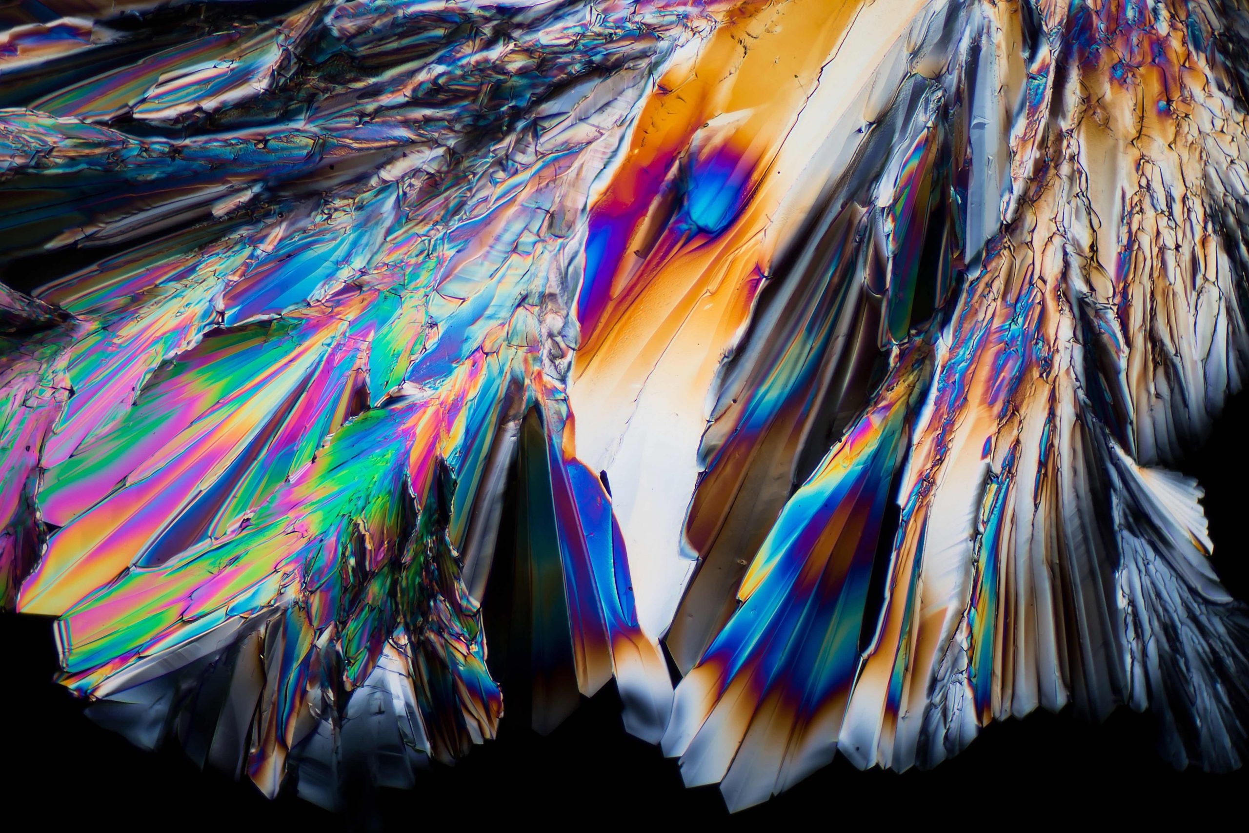 crystal under microscope