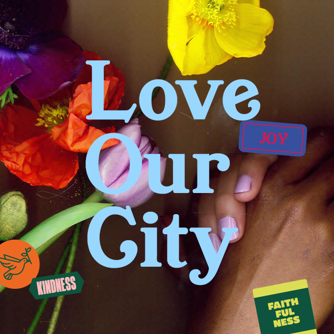 (English) Love Our City with flowers