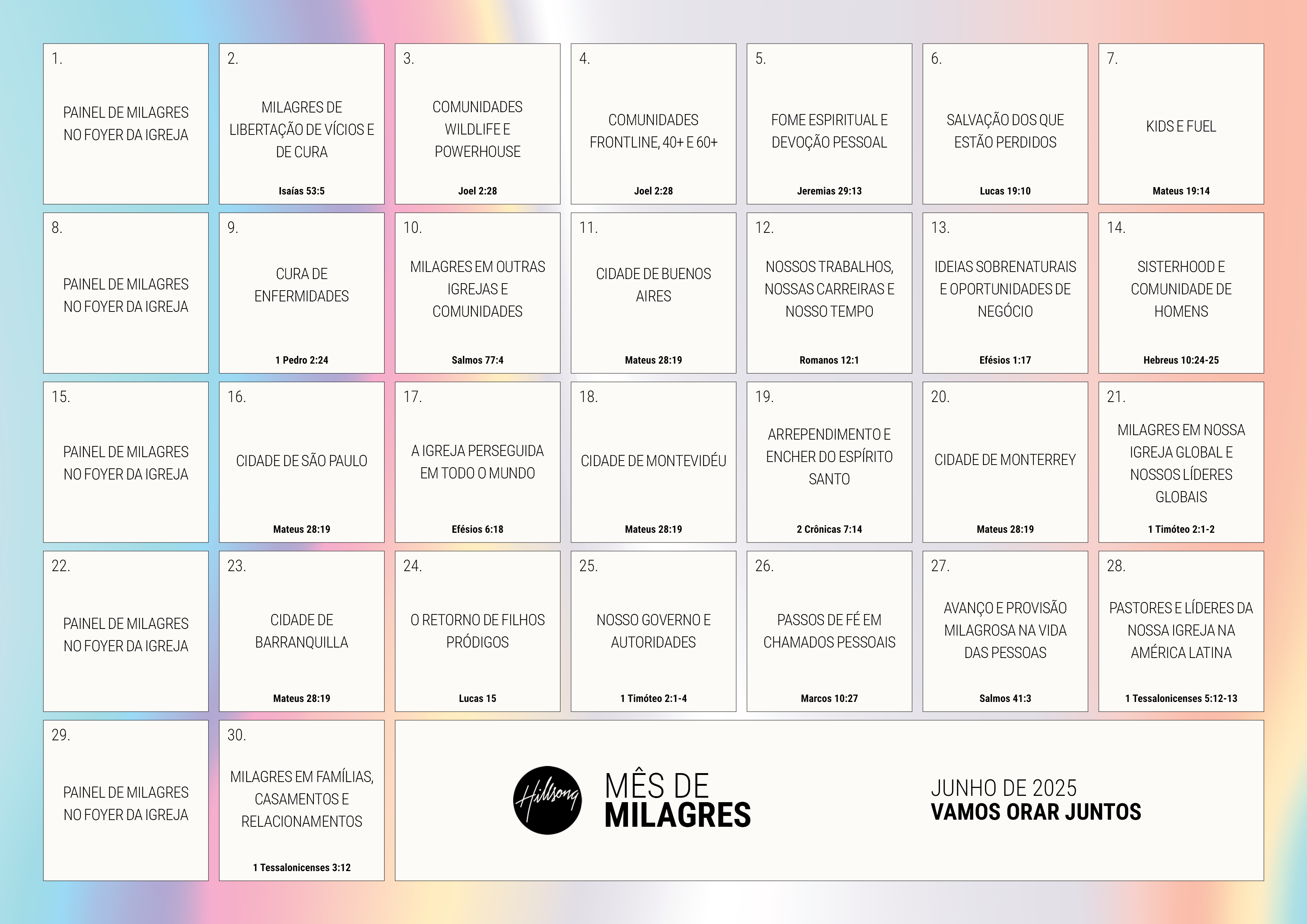 MIM Prayer Calendar